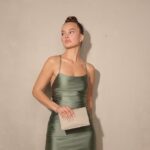 שמלת ערב אליזה ירוק זית 5