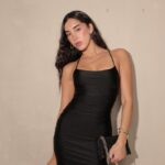 שמלת ערב אליזה מקסי שחור 1