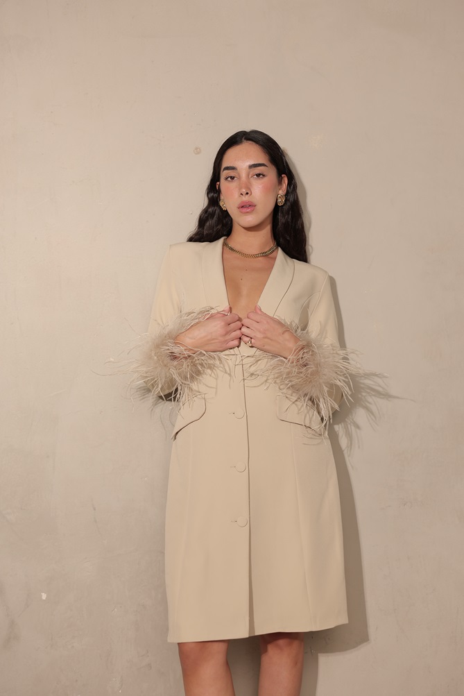 שמלת ערב מידי צנועה לוסיל בז