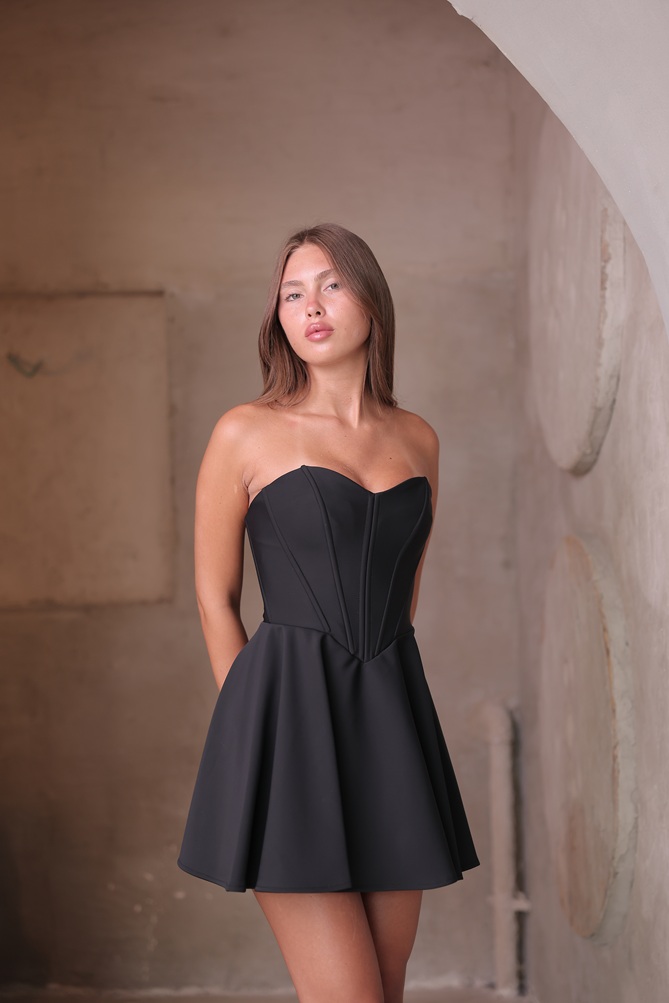 שמלת ערב מיני ונוס שחור 1