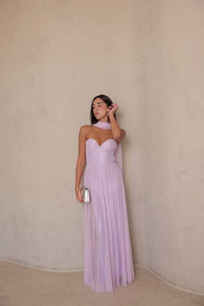 שמלת ערב מקסי ארי סגול לילך 4