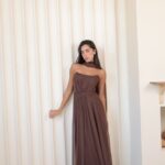 שמלת ערב מקסי חושן חום 6