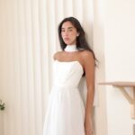 שמלת ערב מקסי חושן לבן 3