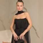 שמלת ערב מקסי חושן שחור