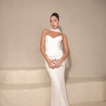 שמלת ערב מקסי לאוני לבן 4