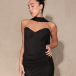 שמלת ערב מקסי לאוני שחור 1