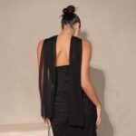 שמלת ערב מקסי לאוני שחור