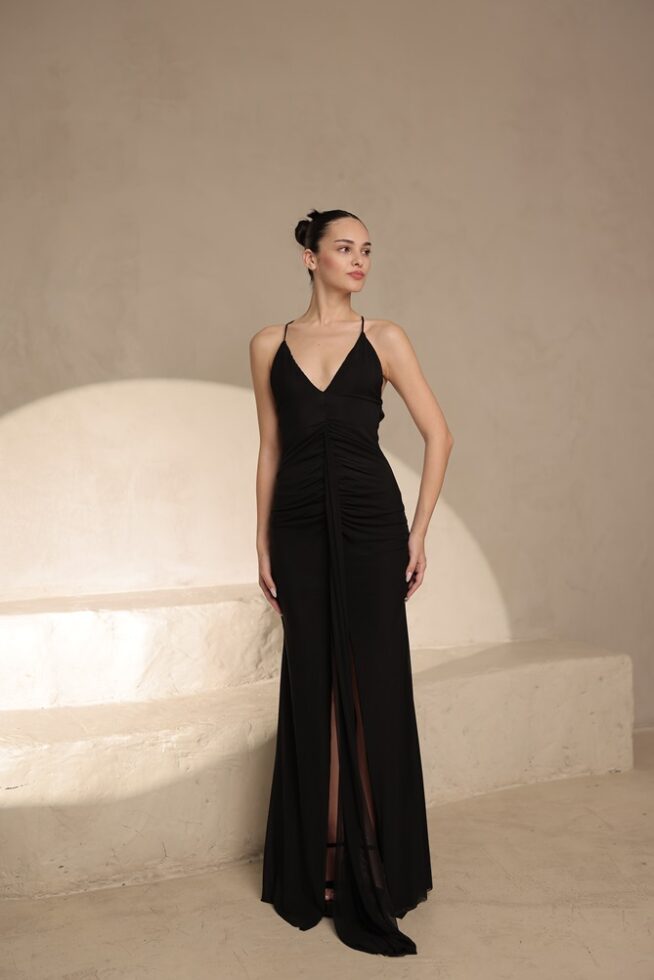 שמלת ערב מקסי מייב שחור 2 שמלת ערב מקסי מייב שחור 2