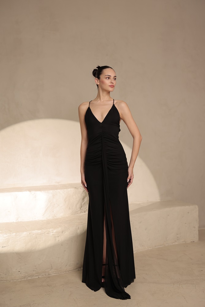 שמלת ערב מקסי מייב שחור 2 שמלת ערב מקסי מייב שחור 2