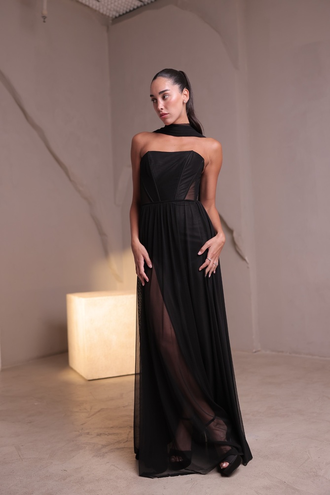 שמלת ערב מקסי מריאן שחור 4 שמלת ערב מקסי מריאן שחור 4