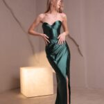 שמלת ערב מקסי סיה ירוק בקבוק 4