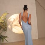 שמלת ערב מקסי ריס תכלת