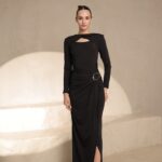 שמלת ערב צנועה נועם שחור 1