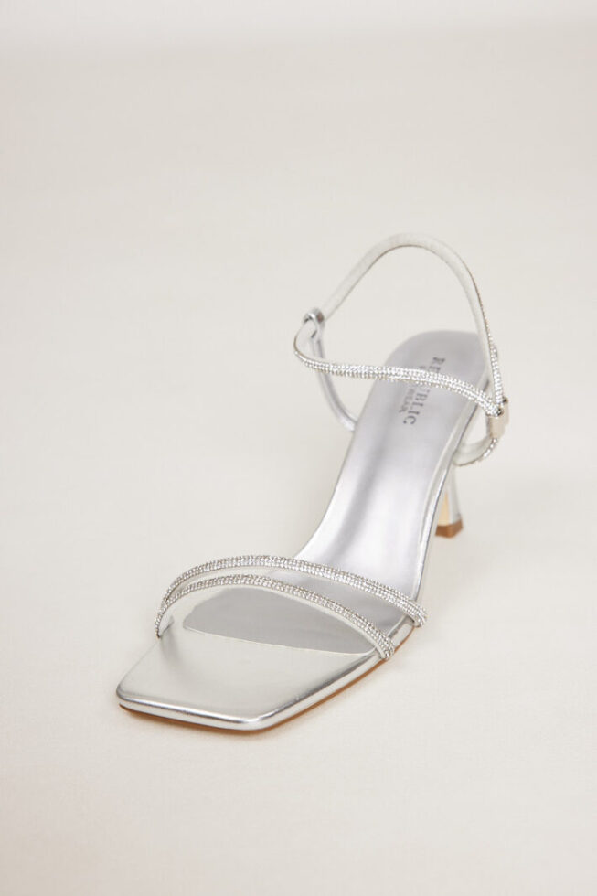 נעל ערב עקב Laura 7 כסף 3