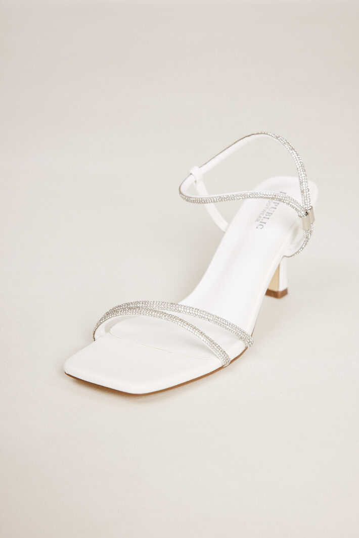 נעל ערב עקב Laura 7 לבן 2