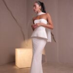 שמלת מקסי סהר לבן 6