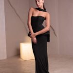 שמלת מקסי סהר שחור 5