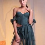 שמלת ערב מורין מקסי ירוק בקבוק 2