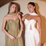 שמלת ערב מקסי אימרי לבן ירוק בהיר