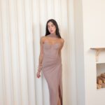 שמלת ערב מקסי קורן פודרה