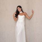 שמלת ערב מקסי שנהב לבן 5