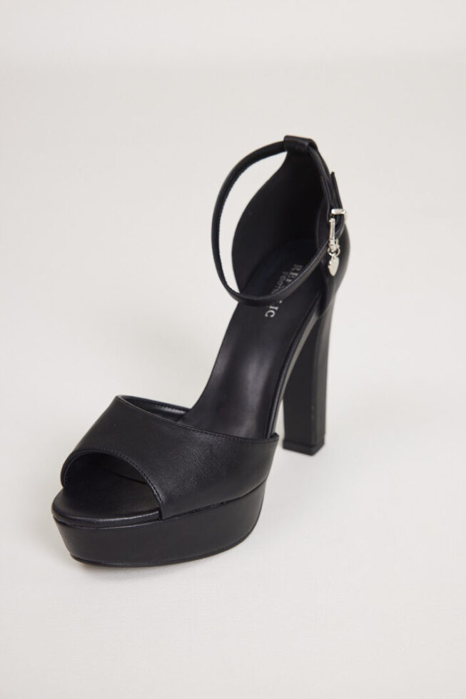 Naya 2 נעל עקב ערב שחור עור 1