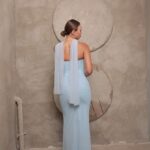 שמלת ערב מקסי טיי תכלת