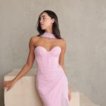 שמלת ערב מקסי קורן ורוד 2