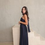 שמלת ערב מקסי שנהב כחול נייבי3