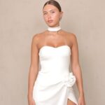 שמלת ערב מידי אולה לבן 3