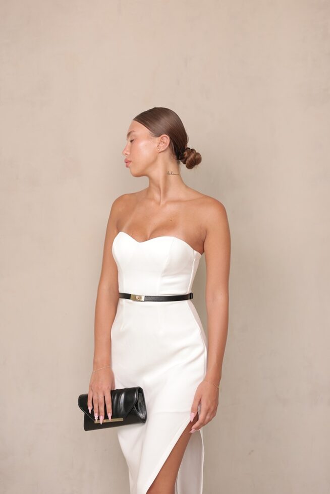 שמלת ערב מידי לוקו לבן 1