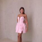 שמלת ערב מיני דדי ורוד 4