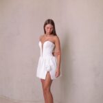 שמלת ערב מיני דדי לבן 1 שמלת ערב מיני דדי לבן 1