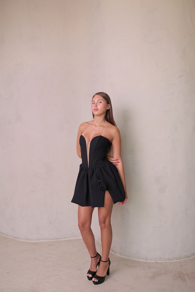 שמלת ערב מיני דדי שחור 2