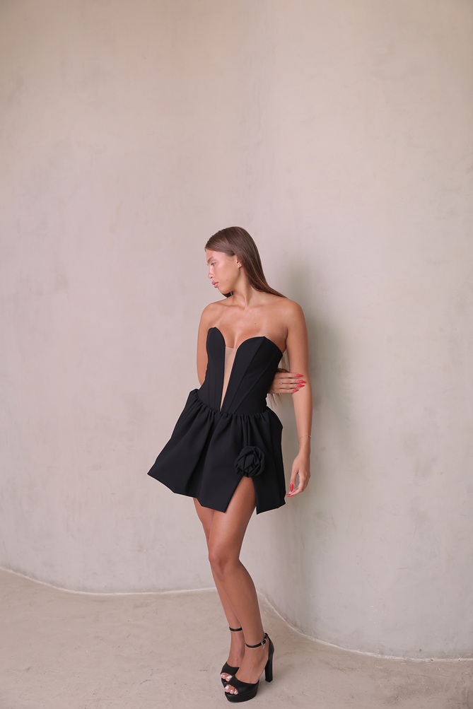 שמלת ערב מיני דדי שחור 3 שמלת ערב מיני דדי שחור 3