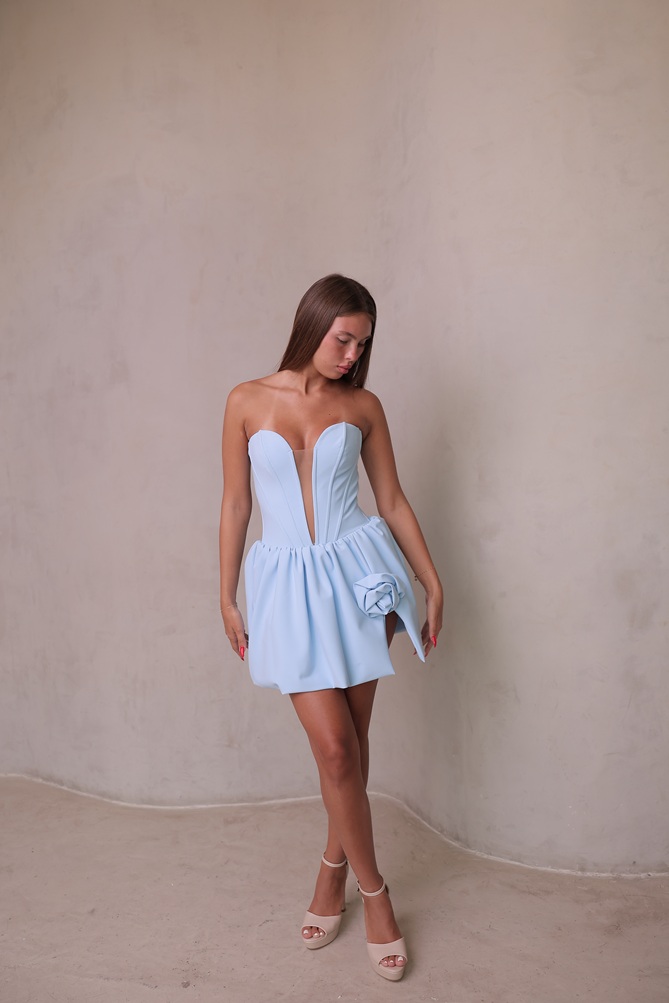 שמלת ערב מיני דדי תכלת 5 שמלת ערב מיני דדי תכלת 5