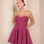 שמלת ערב מיני ונוס בורדו 2