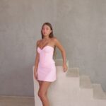 שמלת ערב מיני סאני ורוד 2