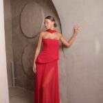 שמלת ערב מקסי אקווה אדום 3