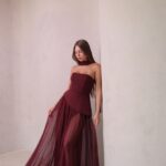 שמלת ערב מקסי אקווה בורדו 1