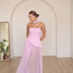 שמלת ערב מקסי אקווה ורוד 3