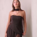 שמלת ערב מקסי אקווה חום 4 שמלת ערב מקסי אקווה חום 4