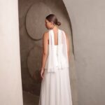 שמלת ערב מקסי אקווה לבן שמלת ערב מקסי אקווה לבן