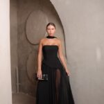 שמלת ערב מקסי אקווה שחור 1