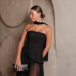 שמלת ערב מקסי אקווה שחור