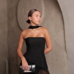 שמלת ערב מקסי אקווה שחור 3
