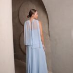 שמלת ערב מקסי אקווה תכלת שמלת ערב מקסי אקווה תכלת