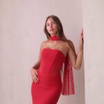 שמלת ערב מקסי ליס אדום 2 שמלת ערב מקסי ליס אדום 2