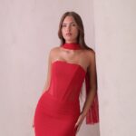 שמלת ערב מקסי ליס אדום 4