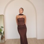 שמלת ערב מקסי ליס חום 4 שמלת ערב מקסי ליס חום 4